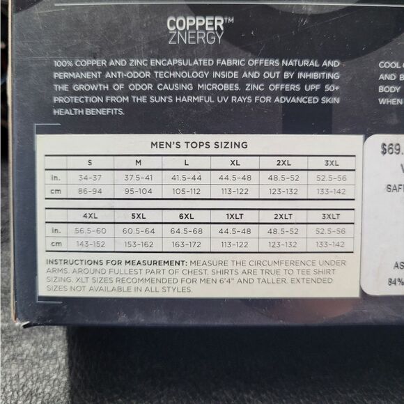 NWT Tommie Copper Mens Performance Active Fit Long Sleeve Mock Neck - Picture 8 of 9